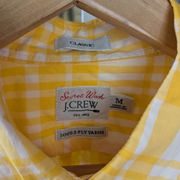 J. Crew plain yellow classic shirt M - Picture 5 of 6